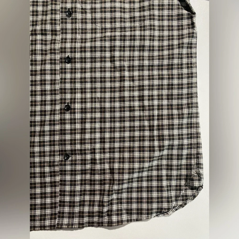 NEW-Size S Mens Daniel Cremieux Long Sleeve Button Down Shirt Cotton White Plaid
